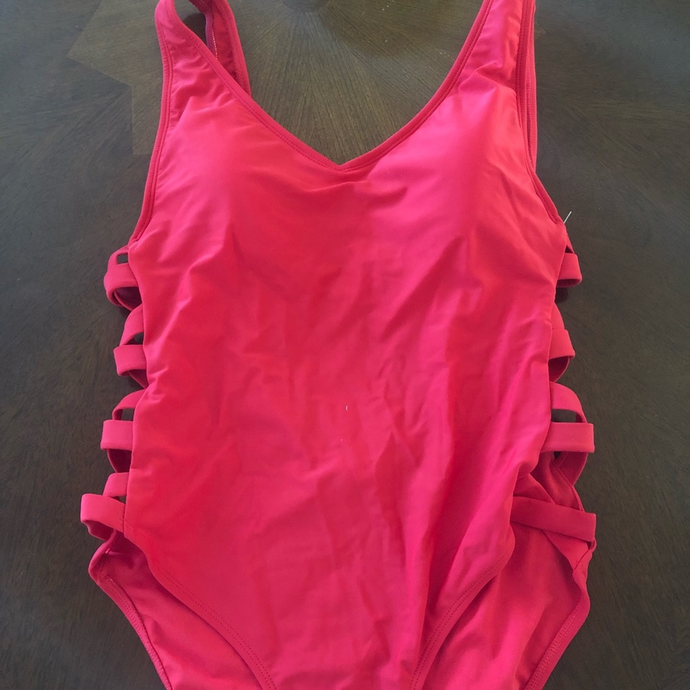 NEVER WORN BEFORE!!! Red one piece swimsuit